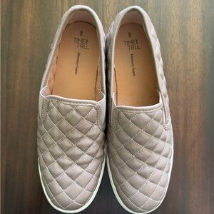 Time and Tru Women's Quilted Loafers - Brown